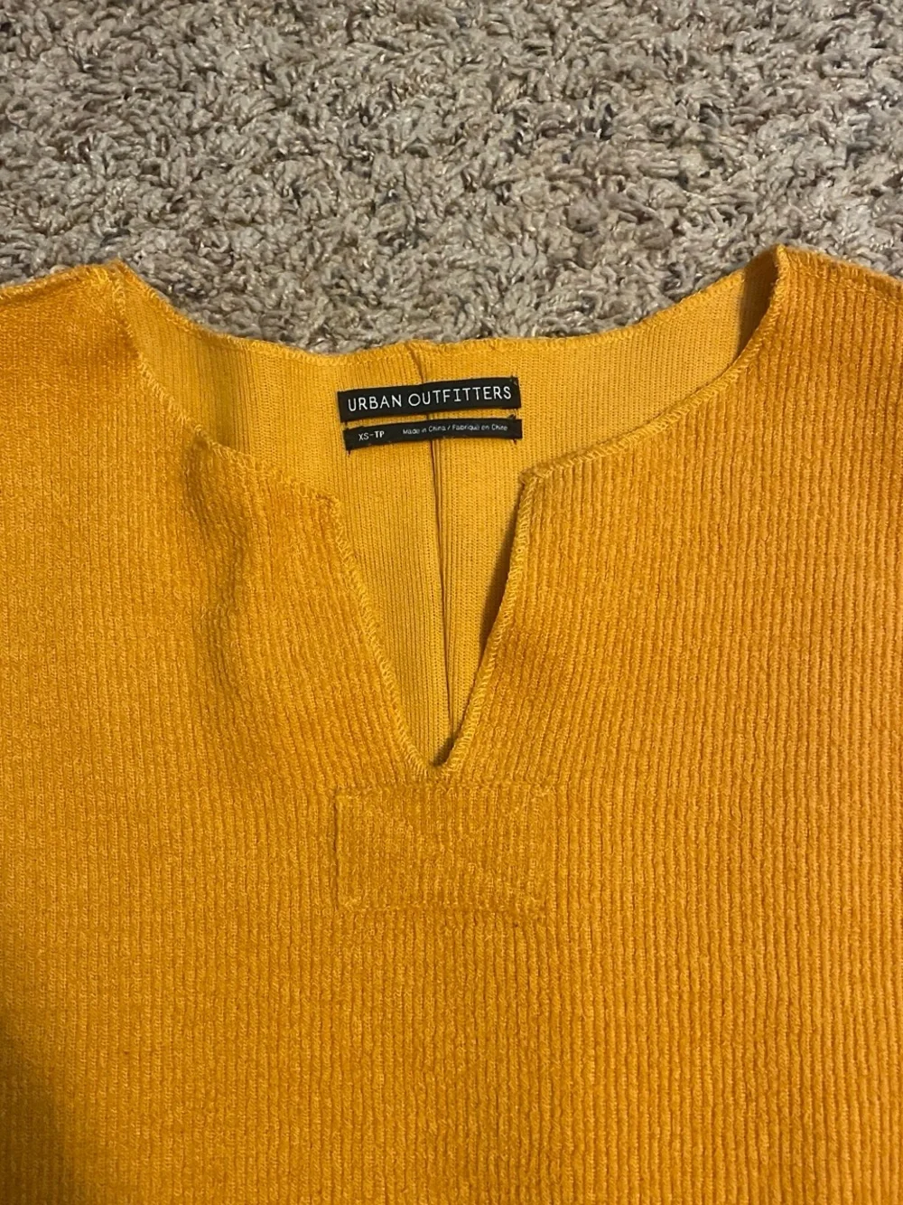 UO Yellow Cropped Knit Top